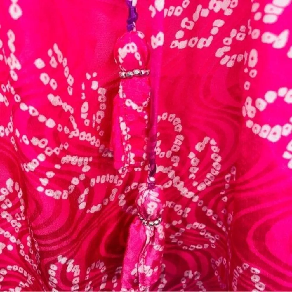 Calypso st Barth floor length maxi tropical ombre beach dress sundress with bead - Image 8