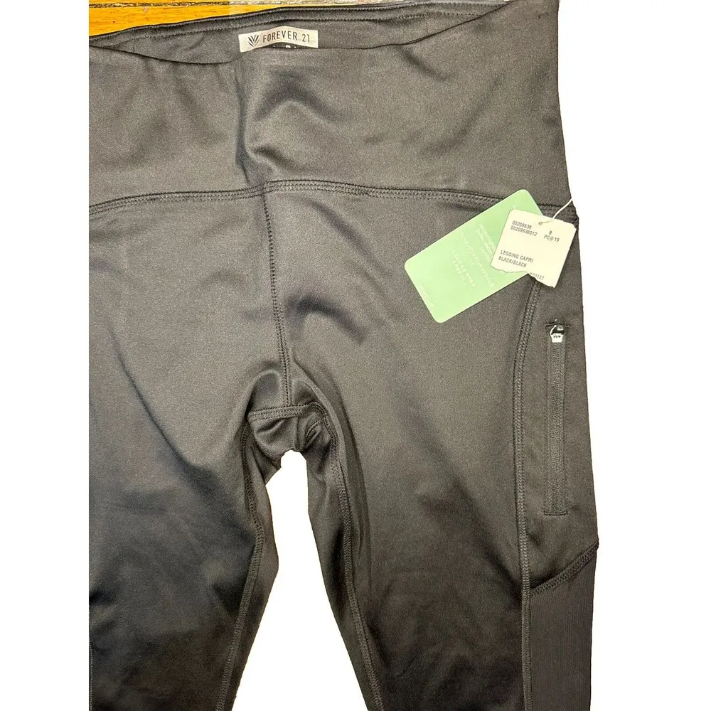 Forever 21  Active Crop Legging, Black, Small skinny - Image 3