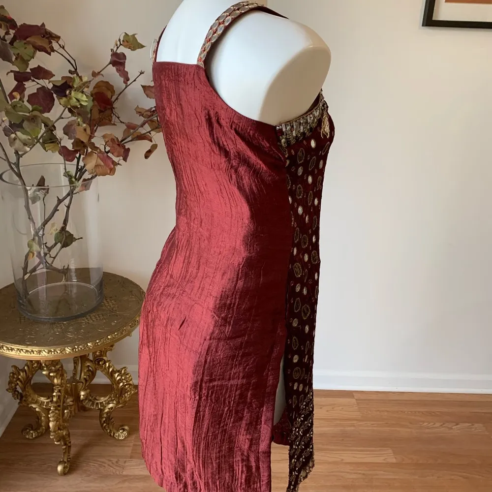 Tunic silk Indian / Pakistani style Gold - Image 3