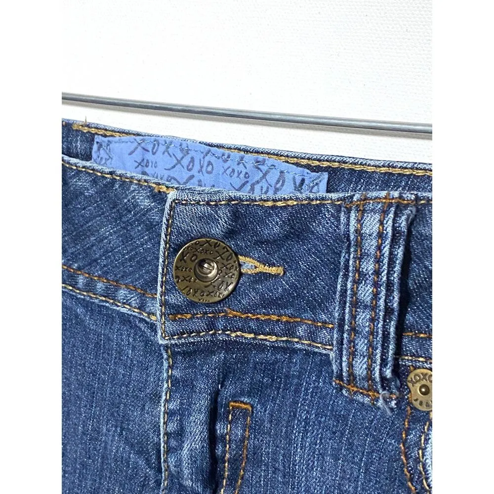 XOXO Jeans Bootcut Flare Juniors Womens 7 / 8 Thick Stitch Pocket Stretch Y2K - Image 5