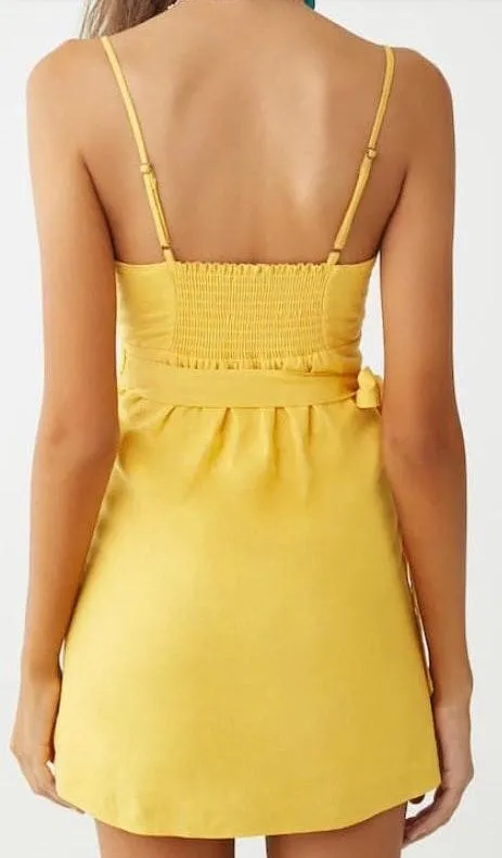 Forever 21 Yellow Wrap Dress - Image 2