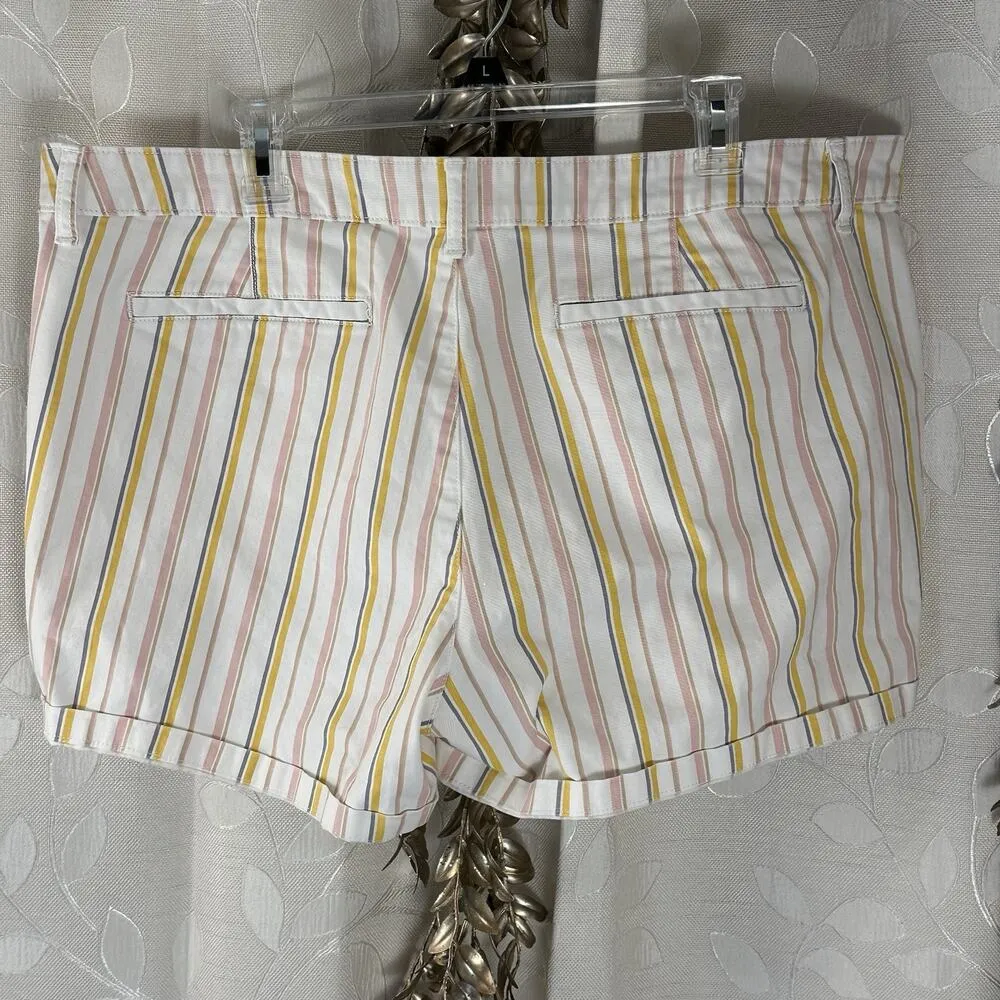 A.N.A Striped Midi Shorts Women’s‎ 18 | Pastel Coastal Preppy Y2K Resort Vibes - Image 2