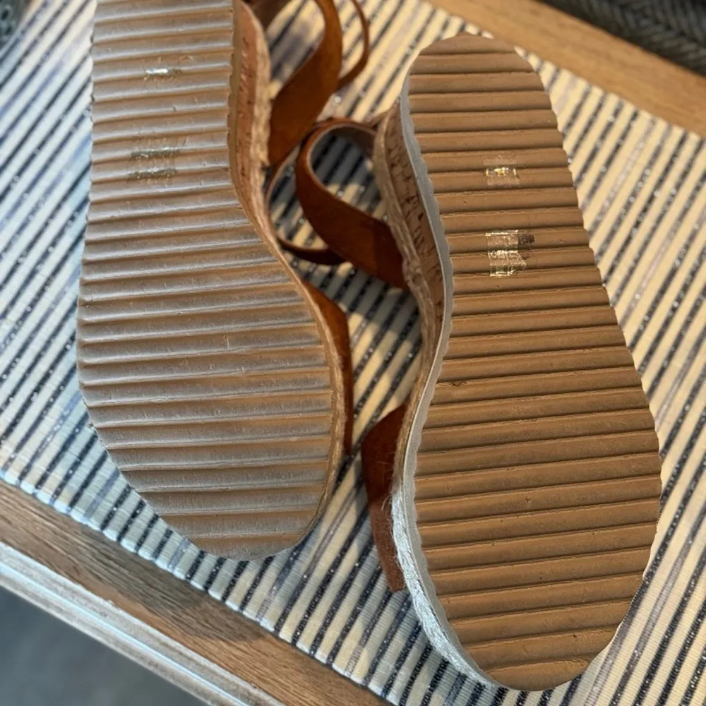 Boohoo Brown Sandals with Platform Espadrille Style Size 8 - Image 5