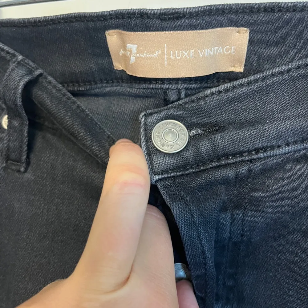 7 For All Mankind Luxe Vintage Button Fly High Rise High Waist Josafina - Image 4