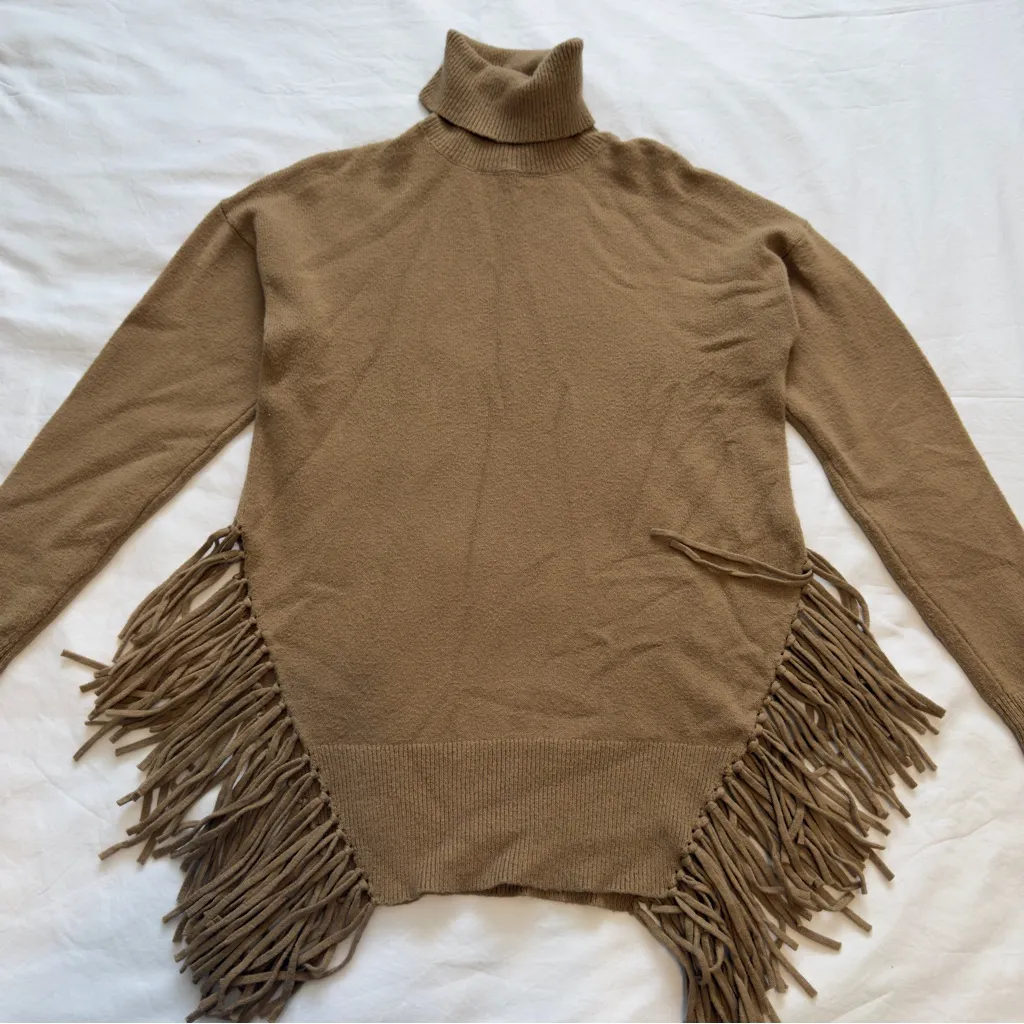 Stella + Lorenzo Women's Sweaters Turtleneck Sweater Color Camel boho style Tan - Image 6