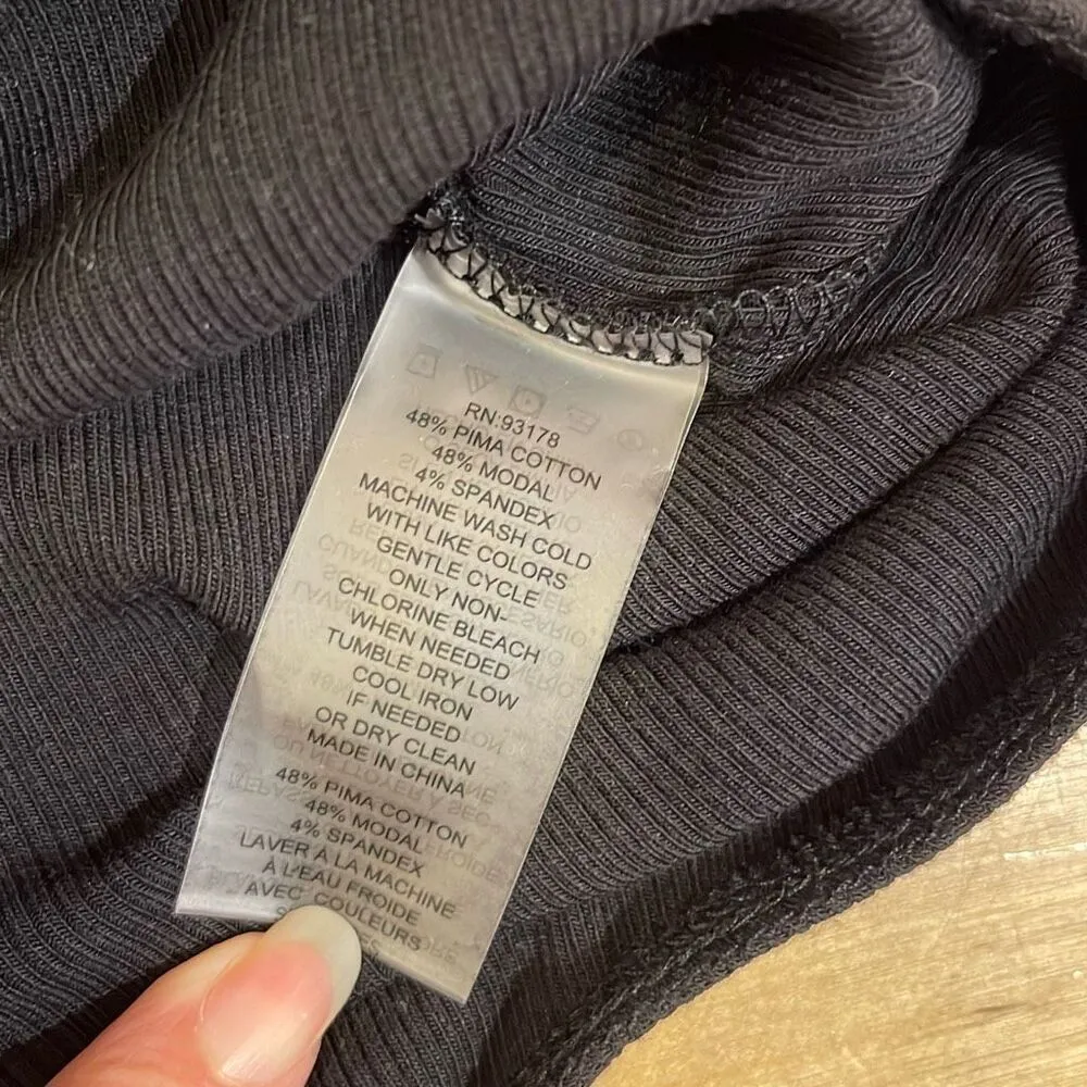 ELIE TAHARI Rib-knit Mock Neck Bodysuit In Black Size Large NWT‎ $110 - Image 10