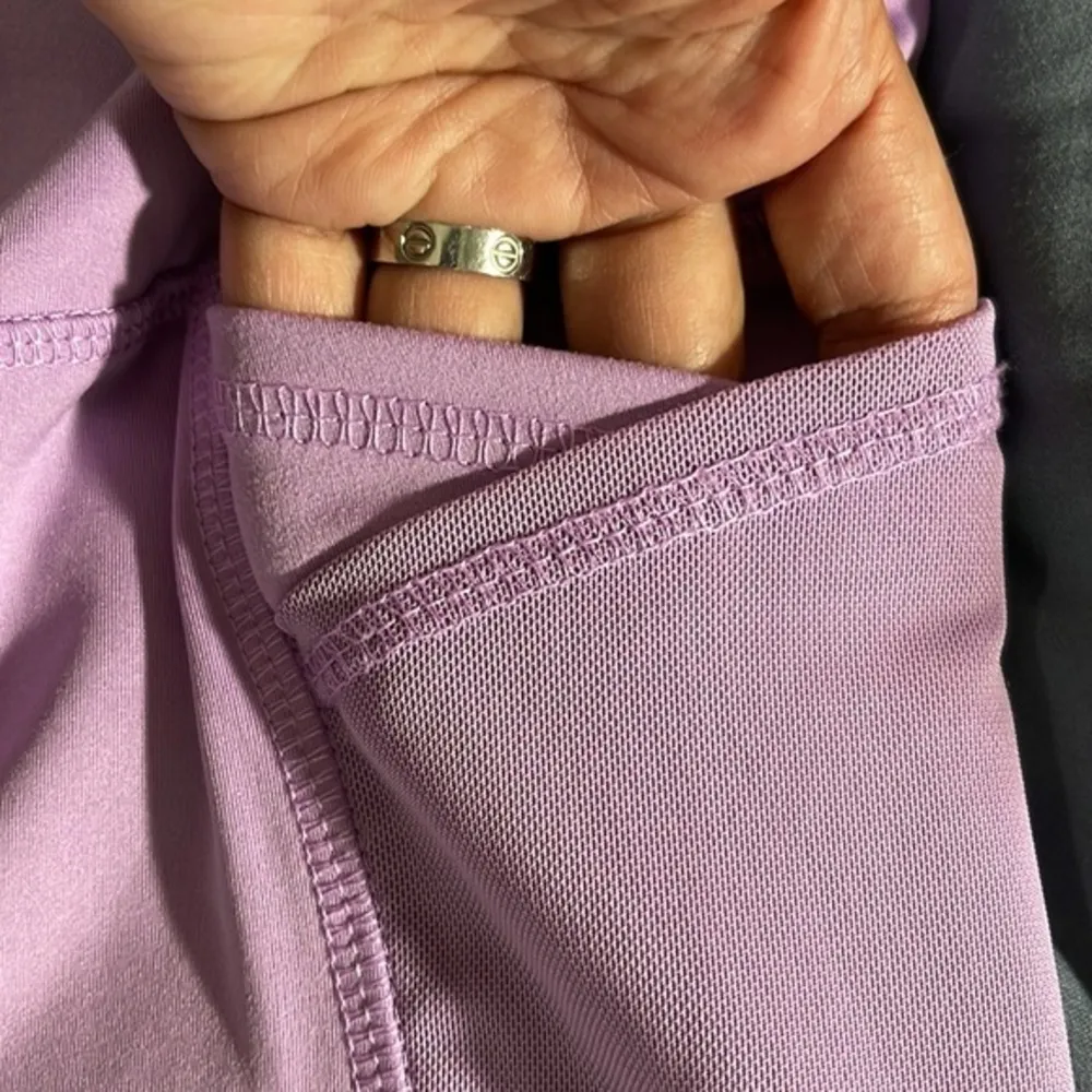 Women's PBX Pro Basics Light Purple Pocket Stretch Leggings Size Med EUC #6268 - Image 3