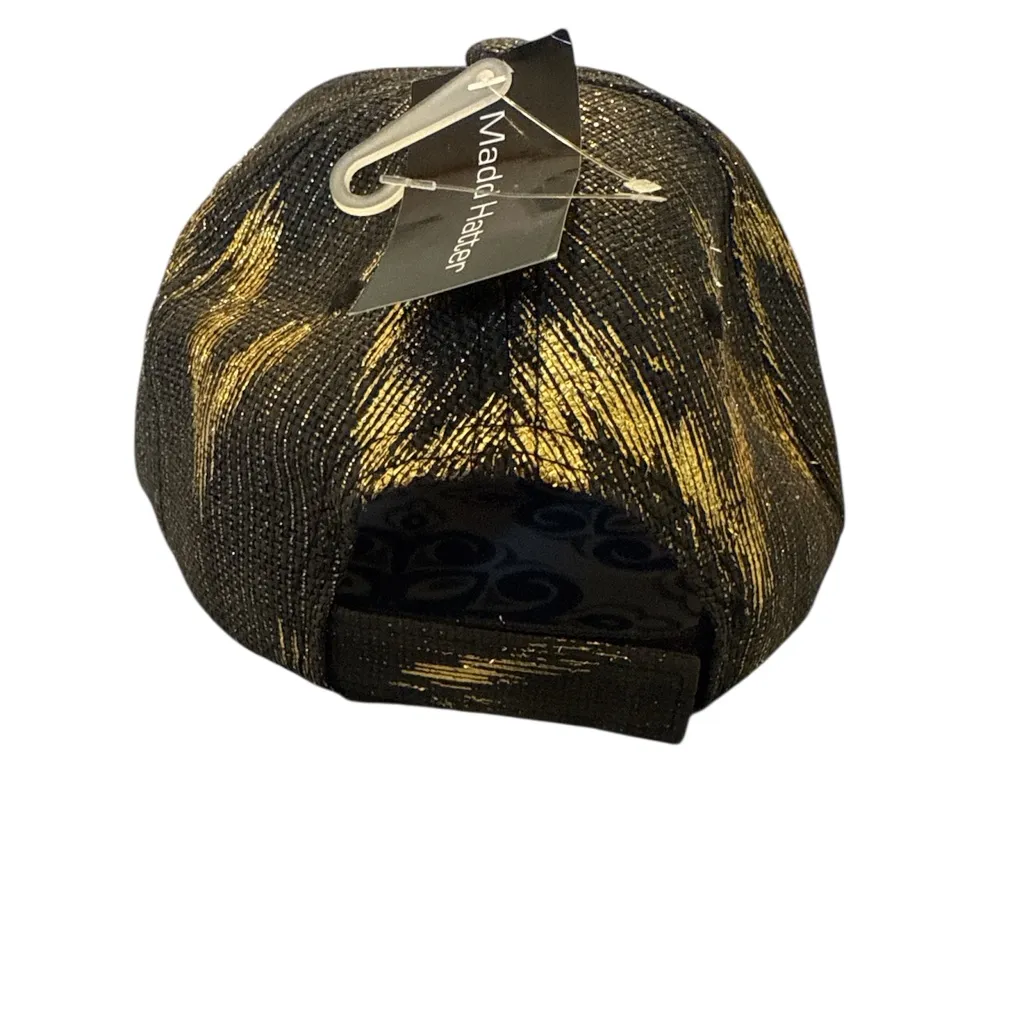Madd Hatter Black and Gold Zigzag Pattern hat - Image 2