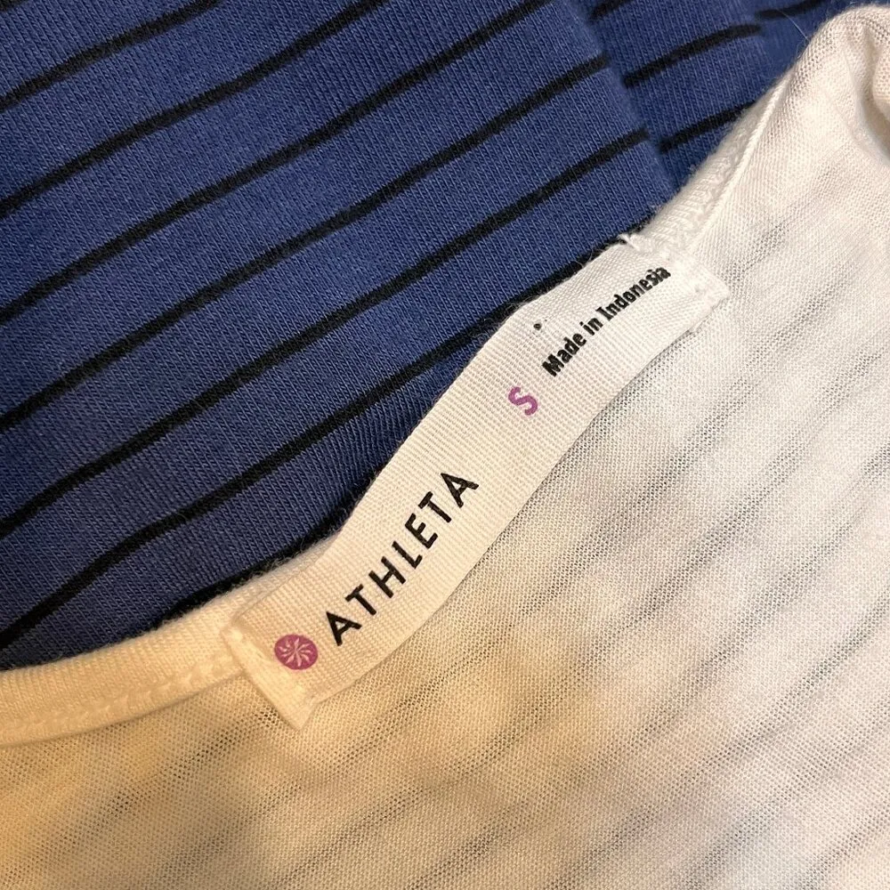 Athleta Sunkissed Midi Dress Blue White Ombre Size S Stretchy Tank Dress Casual - Image 9