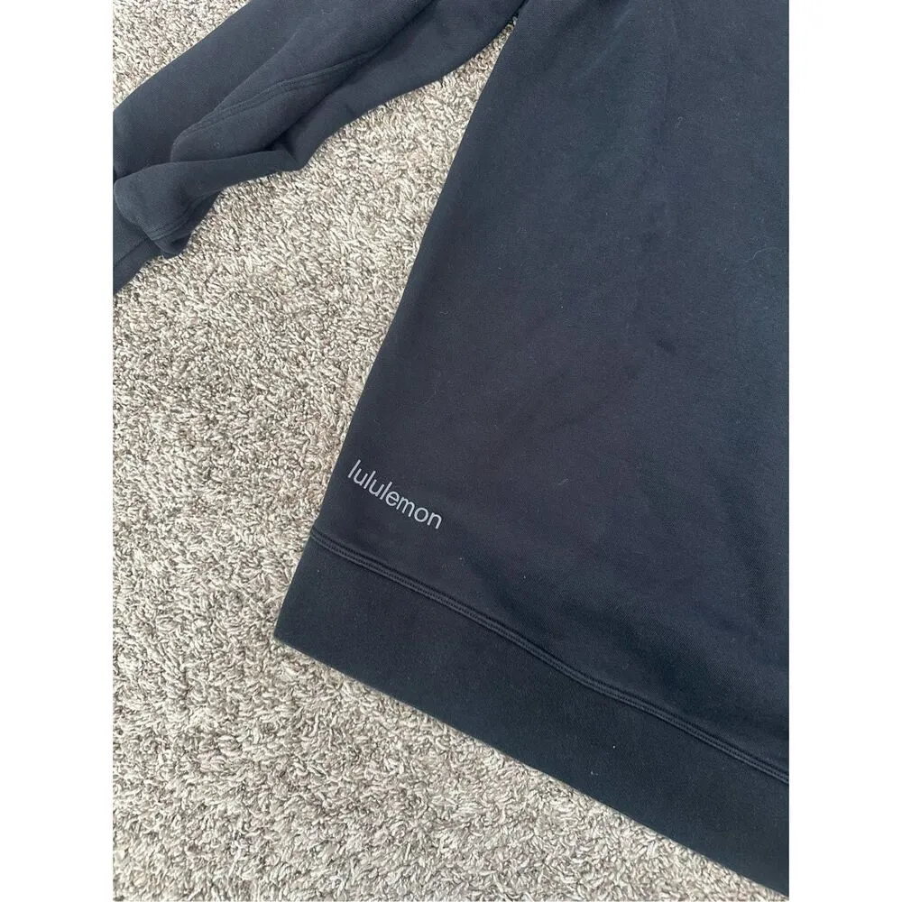 Lululemon Perfectly Oversized Crew Black Sweatshirt Pullover Terry Cotton Size 6 - Image 8