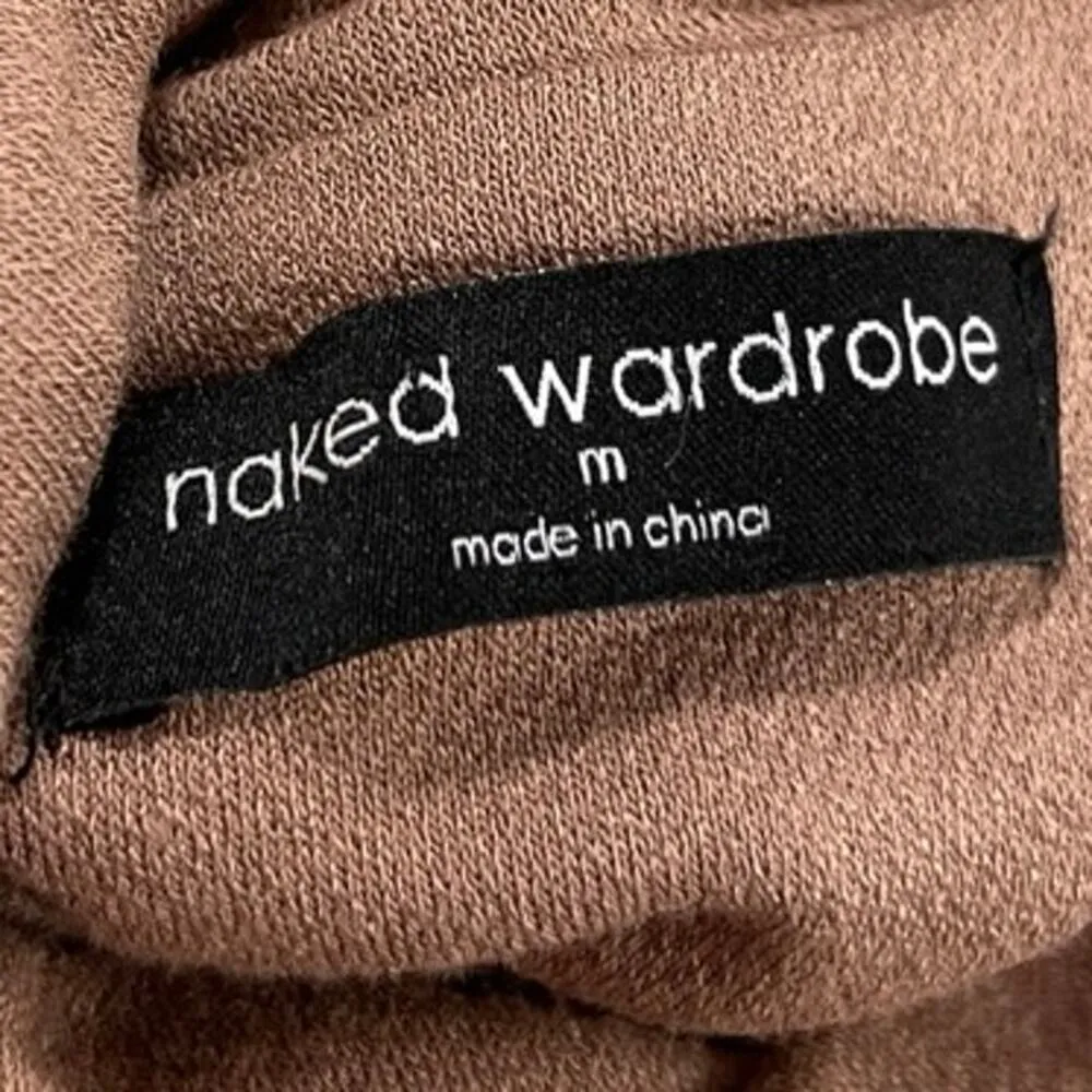 Naked Wardrobe Tan Turtleneck Long Sleeve Pullover Cropped Sweater Top Size M - Image 7