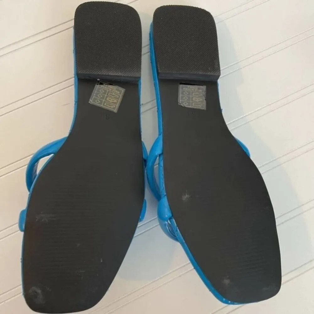 Simmi  woman’s Sandals Blue Double Strap Open Toe UK6 Slip on Sz 8 - Image 4