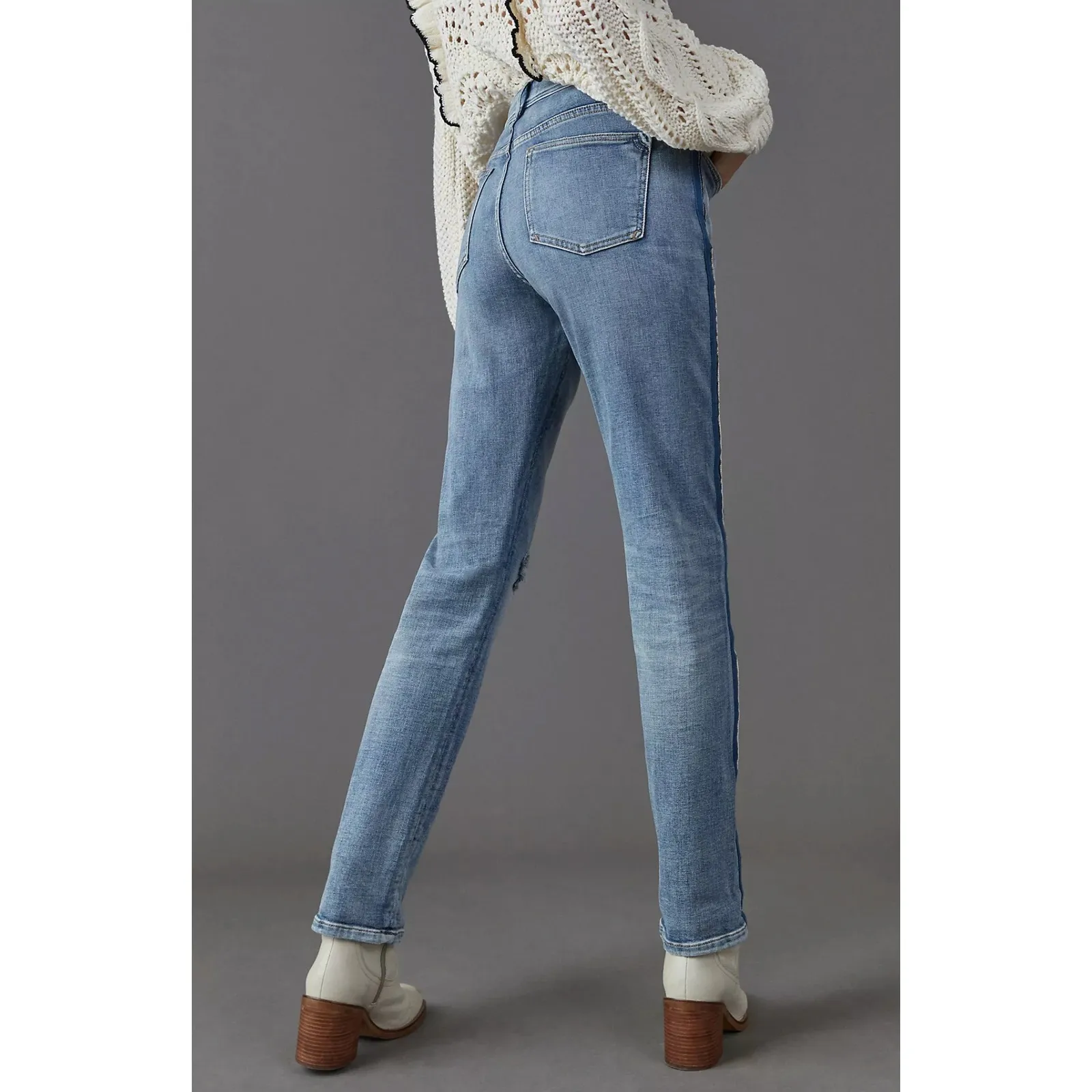 Anthropologie Pilcro Side Stripe Mid-Rise Slim Boyfriend Jeans Size 27 - Image 4