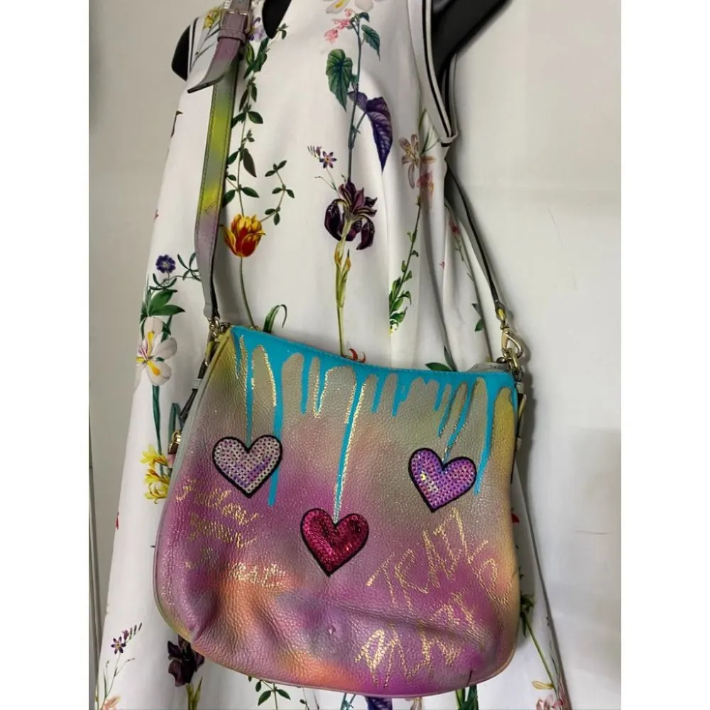 KATE Spade Customized Graffiti Blue Purple Yellow - Image 10