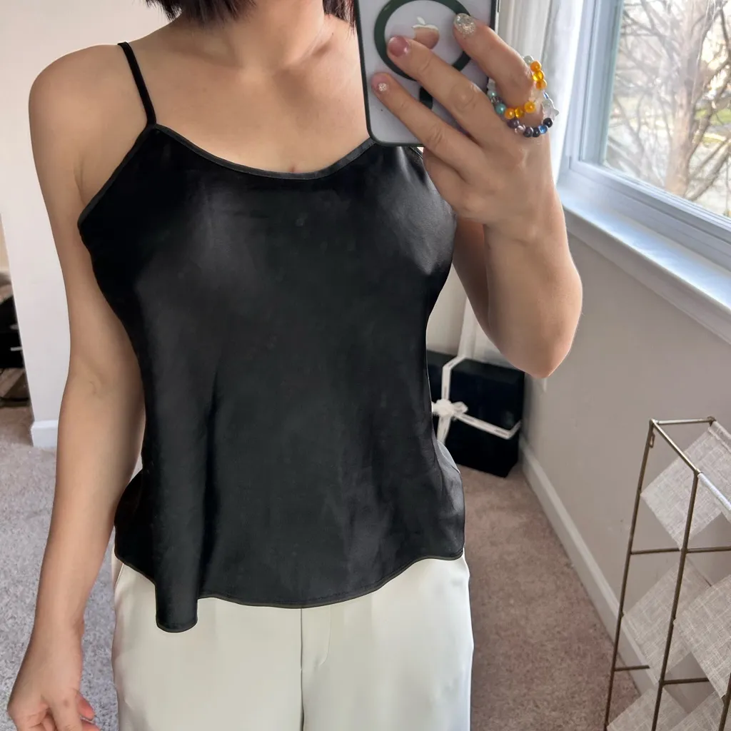 Black Sequin Sheer top with cami set. S - Image 8