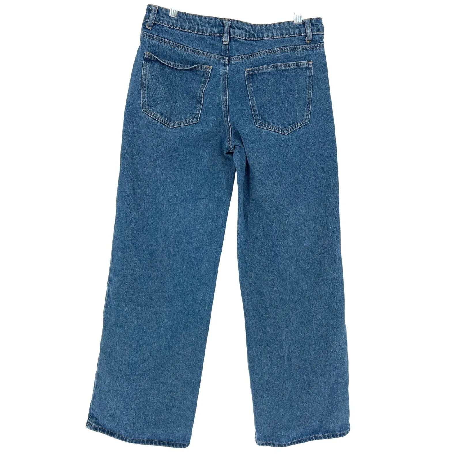 Edikted Wide Leg Denim Jeans Women's Size Medium Blue 100% Cotton EUC - Image 2