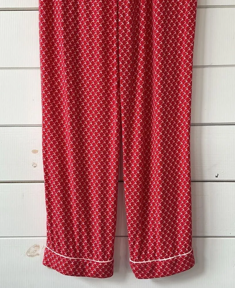 Super-Soft Reindeer Printed Knit PJ Pajama Set Large - Image 15