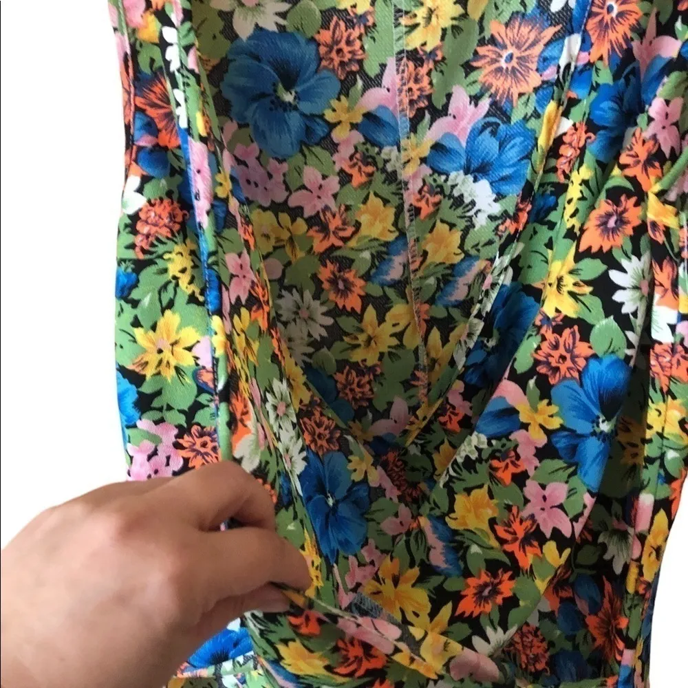 Vintage Y2K floral 70s inspired high low tank top - Image 3