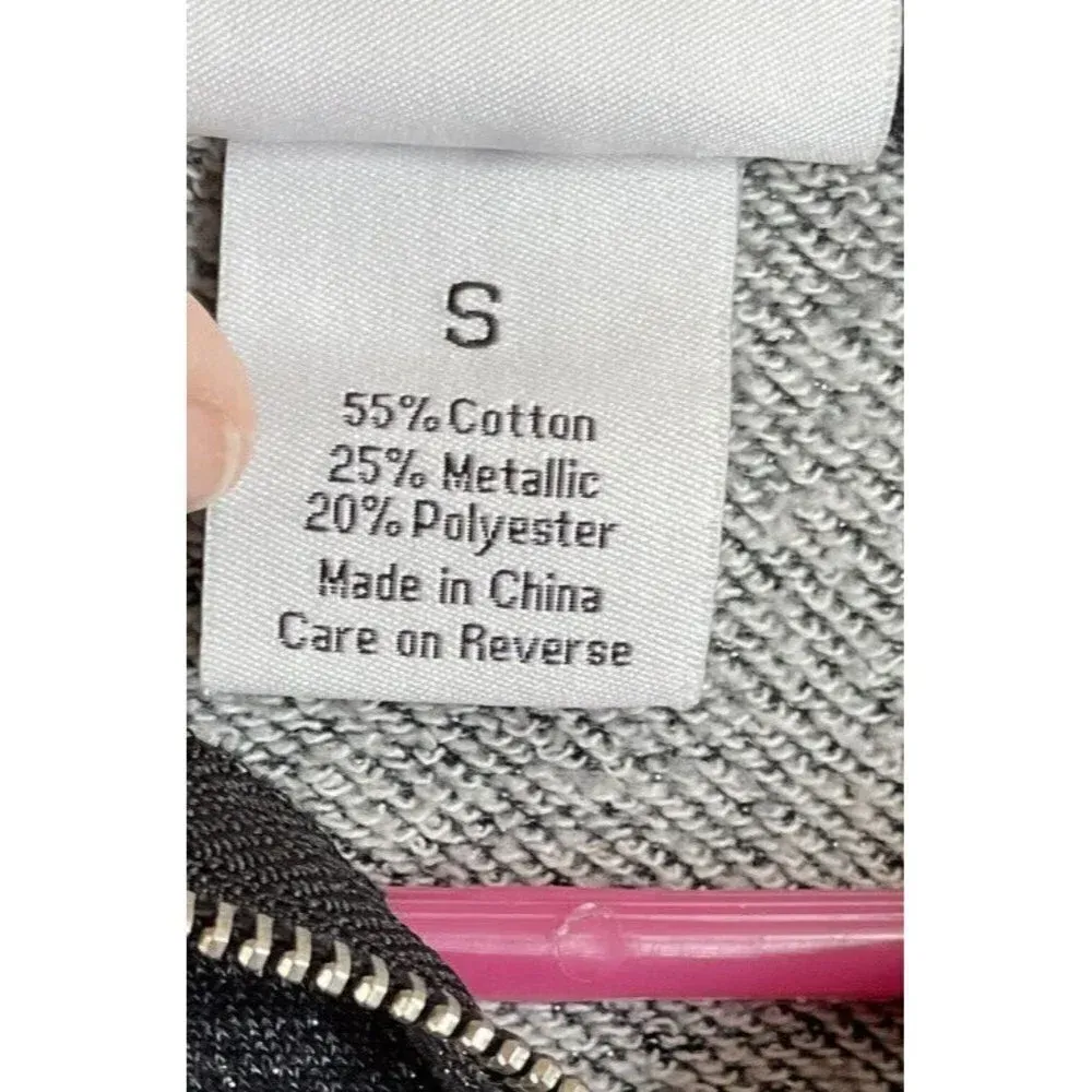 PBR Professional Bull Riders Womens‎ Black Metallic Full Zip Hooded Jacket Small - Image 6