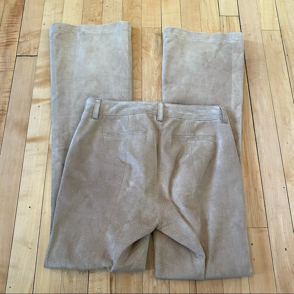 Leather Flare Trousers - Image 3