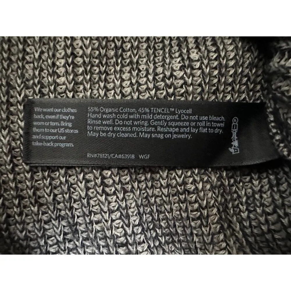 Eileen Fisher Organic Cotton & Tencel Lyocell Cardigan Marled Sweater Large - Image 5