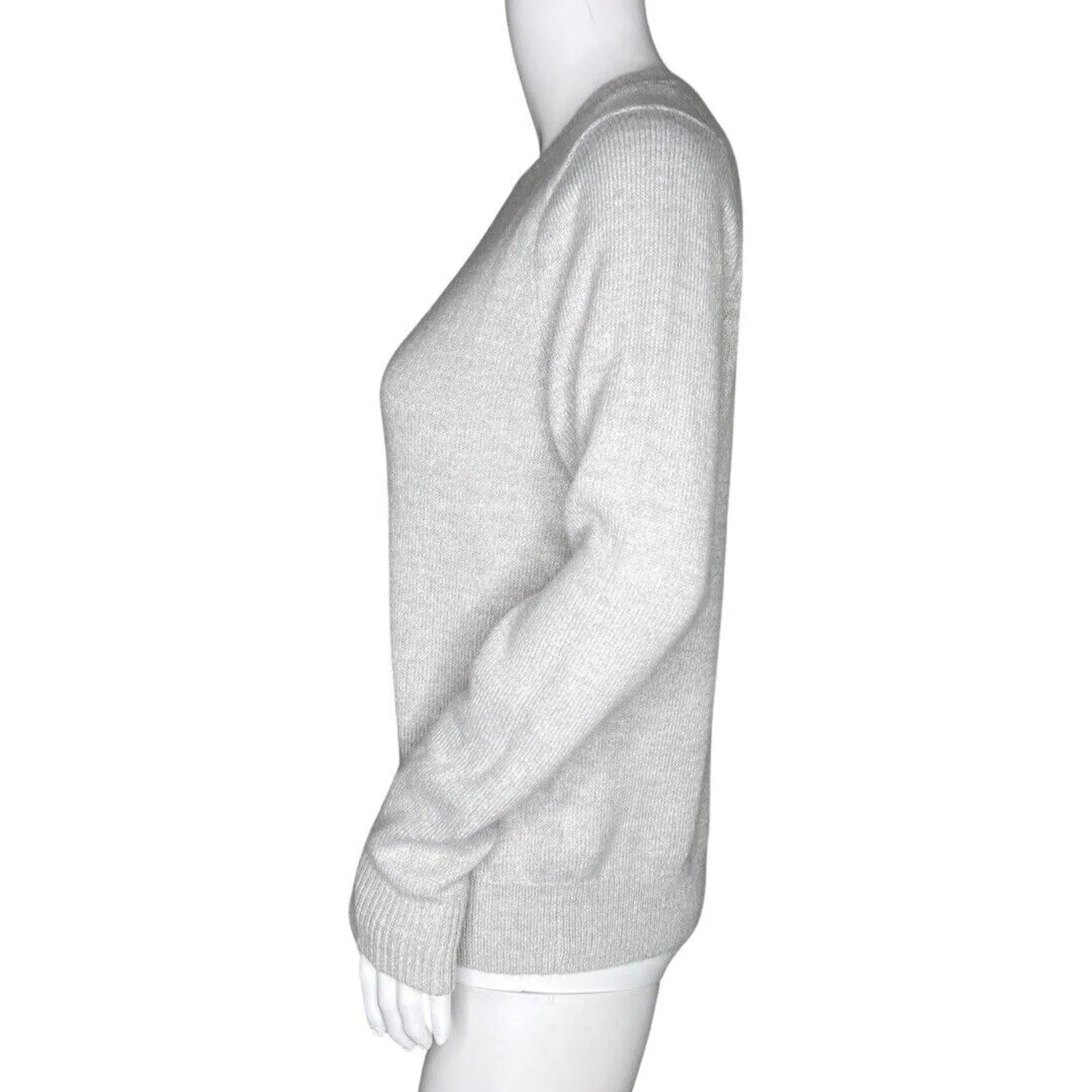 Banana Republic  Sweater Womens Medium‎ Gray Everyday Basic Neutral Minimalist - Image 3