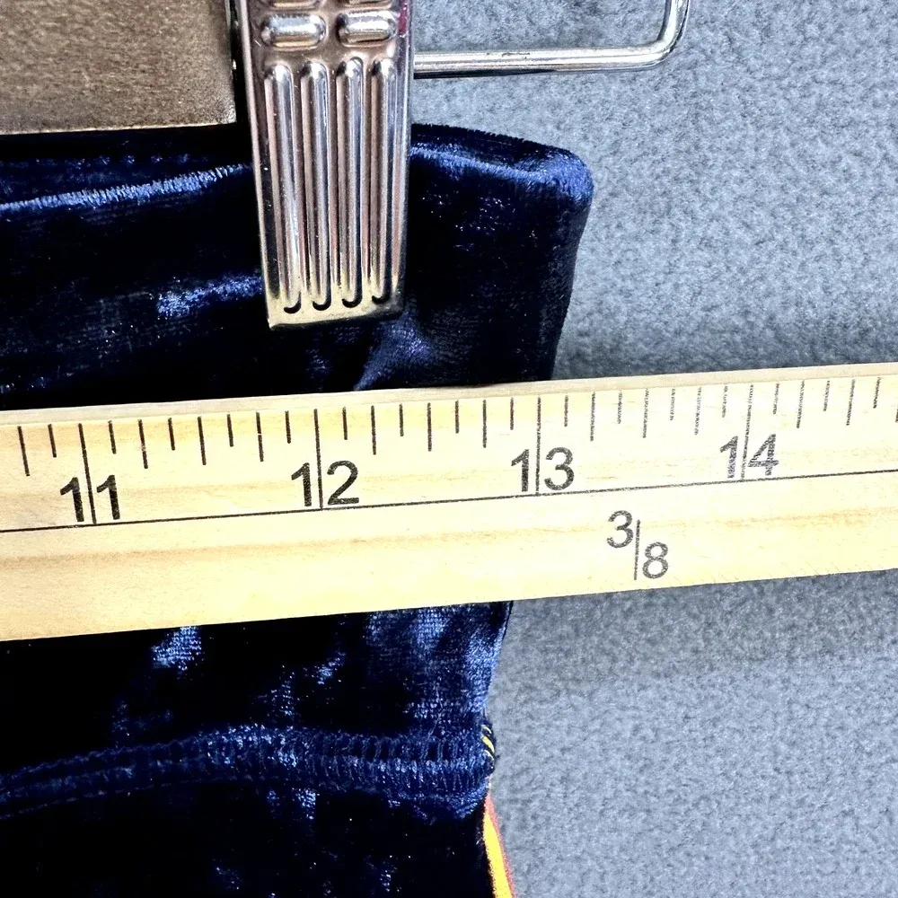 Aerie Chill Play Move‎ Leggings Womens Medium Blue Velvet Rainbow Side Stripe - Image 3