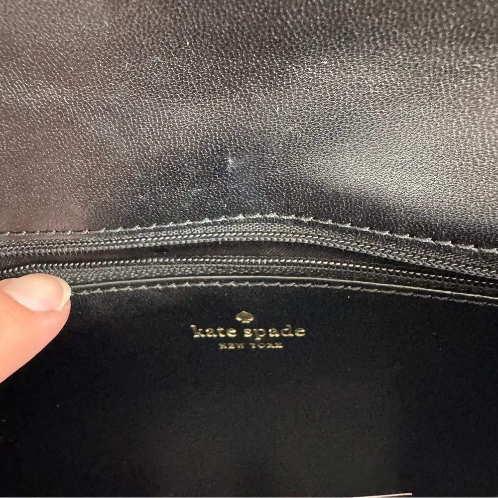 Kate Spade Odette Glitter Large Flap‎ Pouch Rose Gold - Image 4
