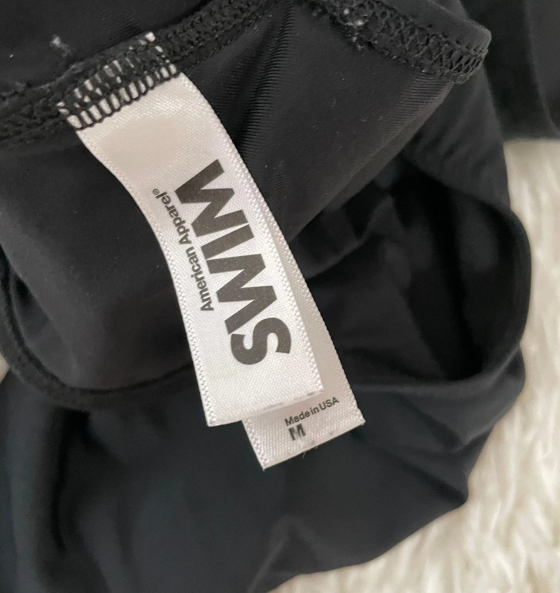 American Apparel swim black nylon tricot high cut one piece swimsuit - Image 7