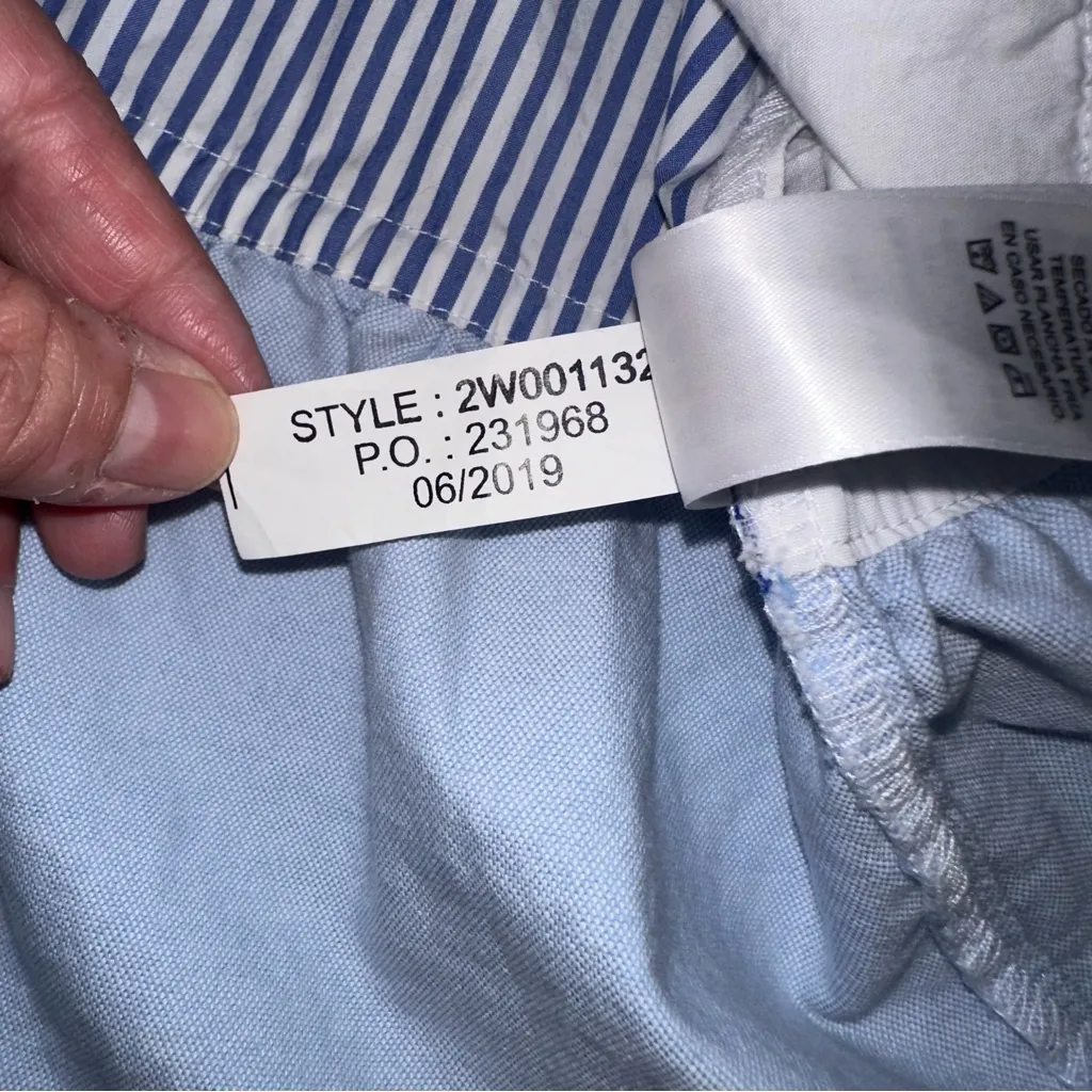 Vineyard Vines Sleeveless Tank Patchwork Chambray Stripe Tassels - Image 8