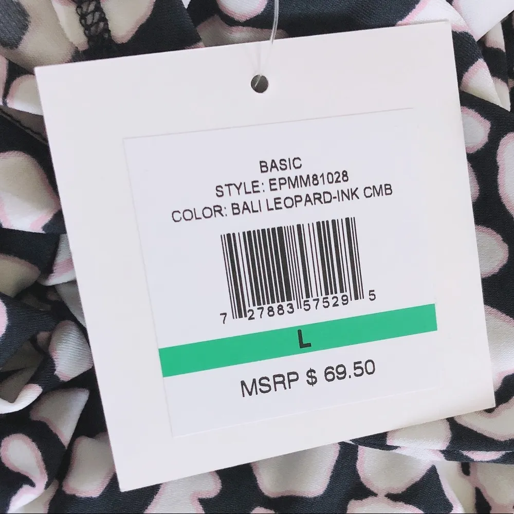 Ellen Tracy Blouse Bali Animal Print V-Neck Top Size L New w/Tag $69.50 - Image 10