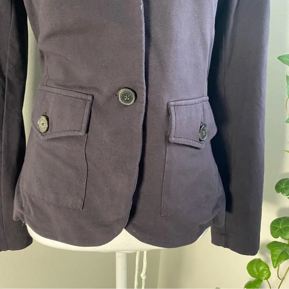 Aeronautica Military‎ Christiano Di Thiene black Blazer with Flag Patch size 40 Blue - Image 2