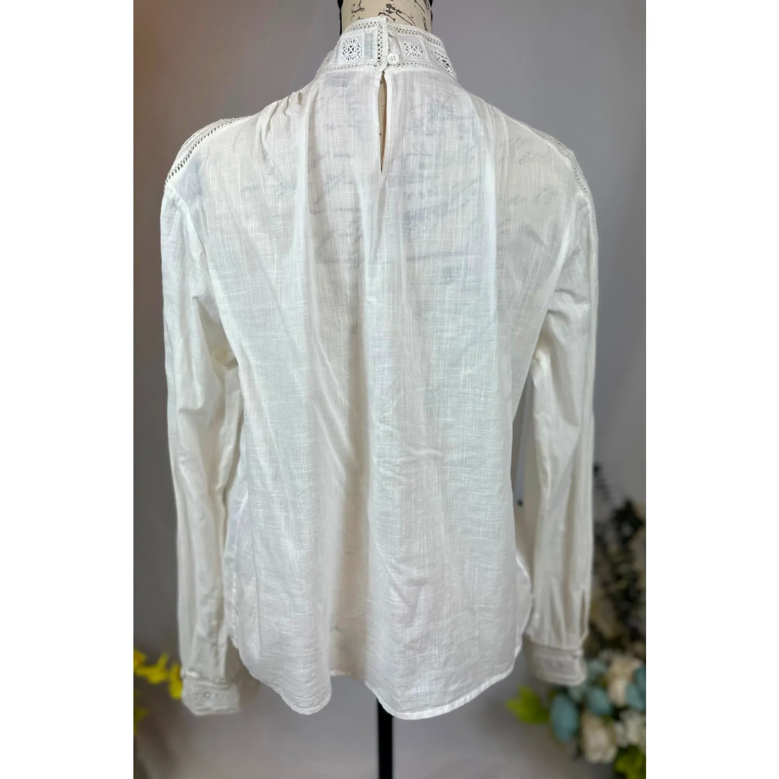 Zadig & Voltaire Teddy Eyelet Trim Blouse Judo M - Image 11