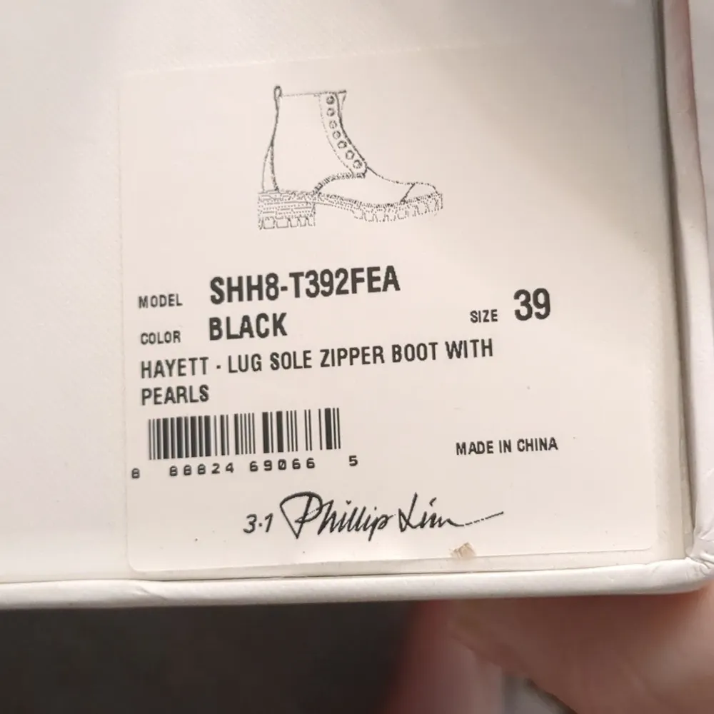 3.1 Phillip Lim black hayett lug sole zipper boot with pearls size 39 - Image 9