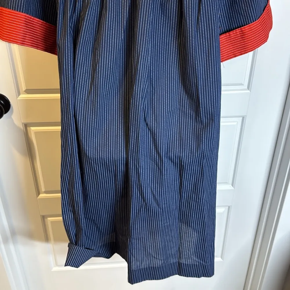 Models Coat Deadstock Vintage Housecoat/Mrs Roper Dress Size 14 Blue - Image 6