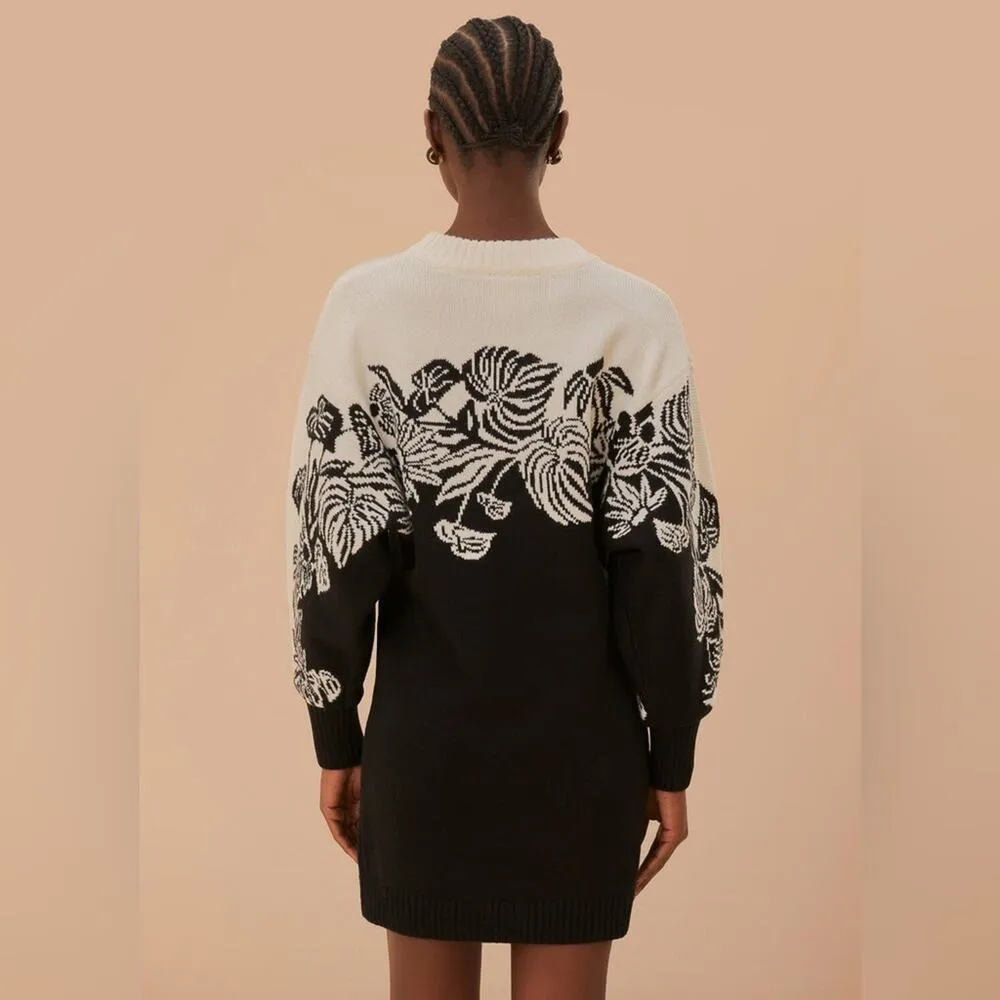 Farm Rio Surreal Garden Knit Sweaterdress M - Image 5
