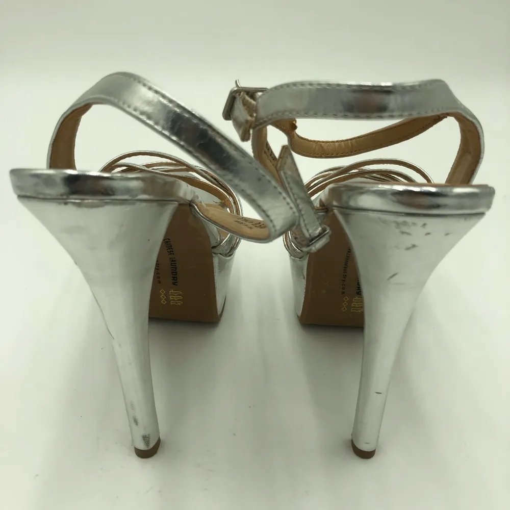 Chinese Laundry Silver Thalia “Tippy Top” Platform Heels Size 9.5 - Image 7