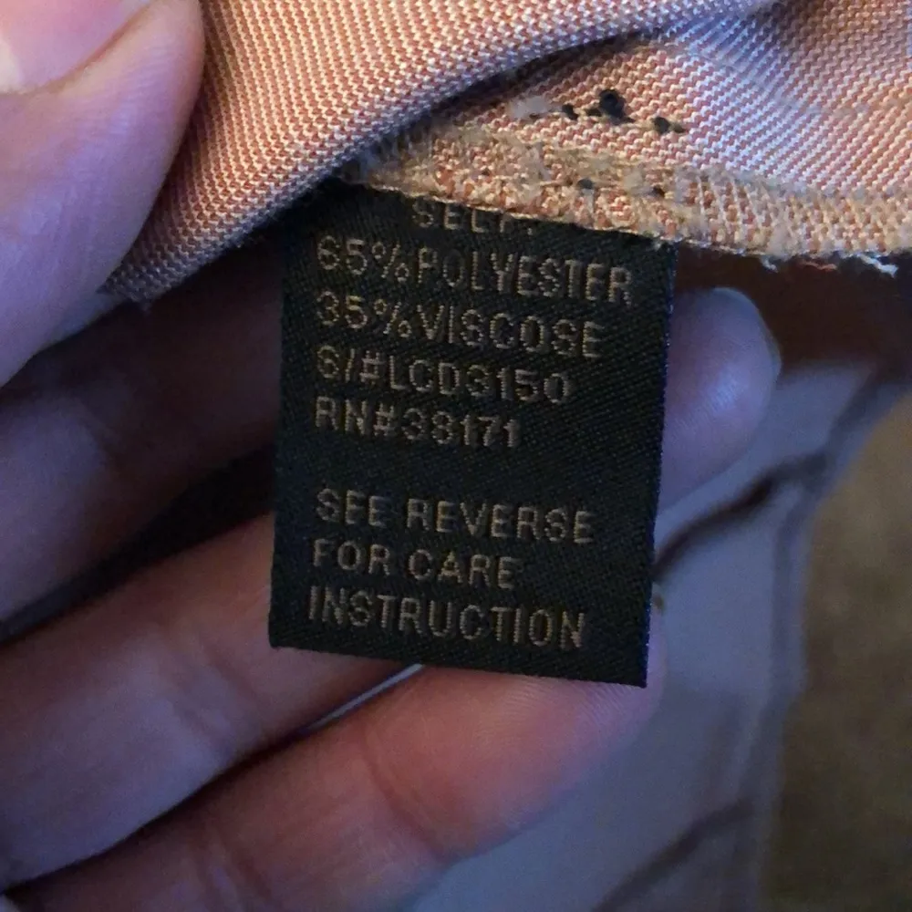 peach pink layered front spaghetti strap mini dress size medium - Image 8