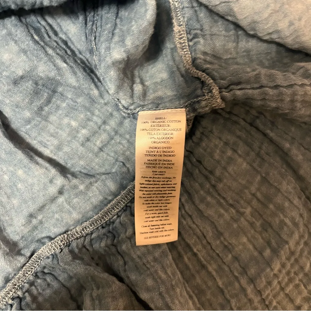 Faherty Dune Cotton Gauze Kasey Dress - Light Indigo Wash - Image 8