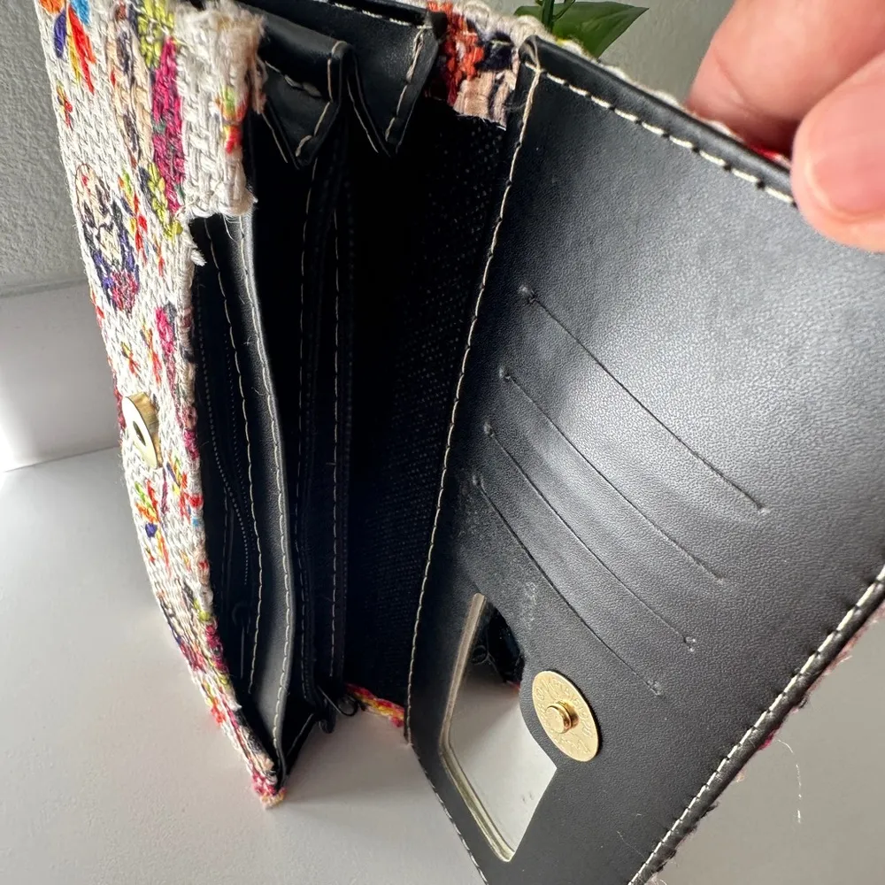 Frida Kahlo Yute Wallet/Coin Purse, Mexican Hand Made Craft - Image 11