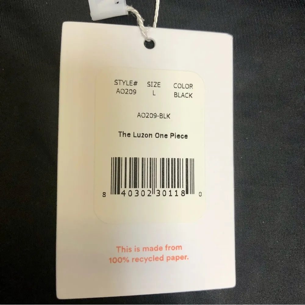 NWT Andie The Luzon Eco One Piece Swimsuit Open Back Modest Black Removable Cups - Image 7