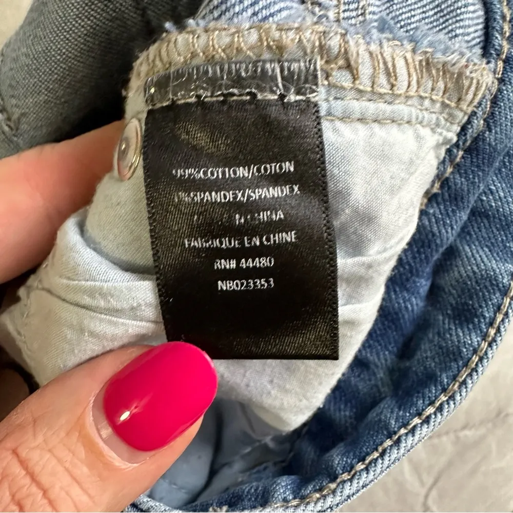 AFRM Ripped High Waist Step Hem Skinny Jeans Women's Size 30 Blue Denim - Image 10