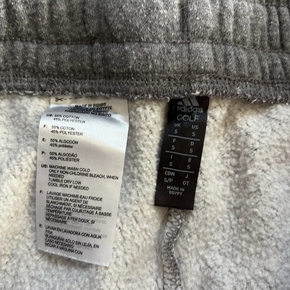 Adidas Golf Size Small Grey Athletic High-Waisted Jogger Sweatpants - Image 5