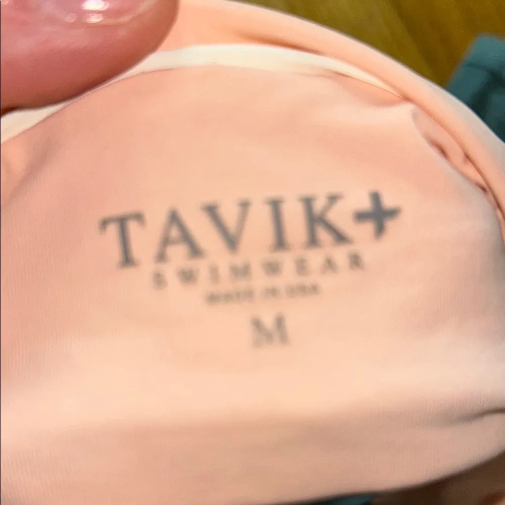 Tavik Cream and Blue One Piece Swimwear with High - Image 8