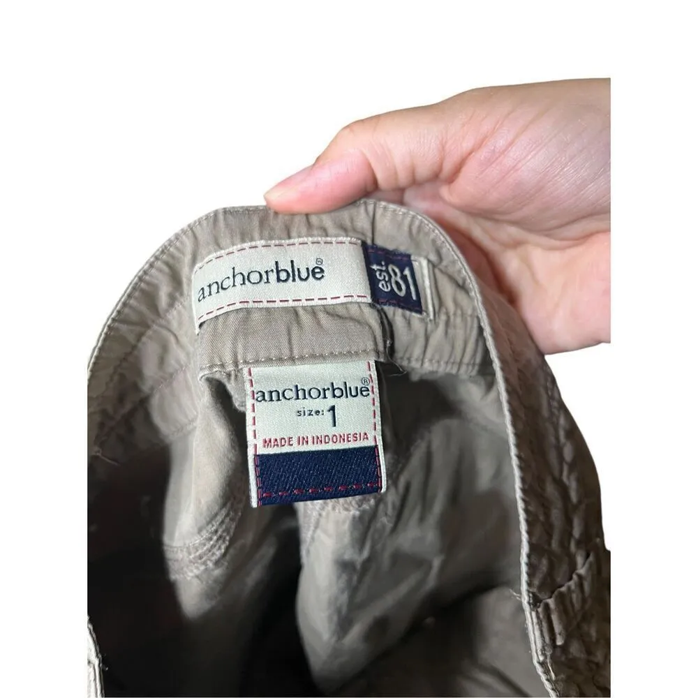 Anchor‎ Blue Y2K Tan Cargo Shorts Size 1 - Image 5