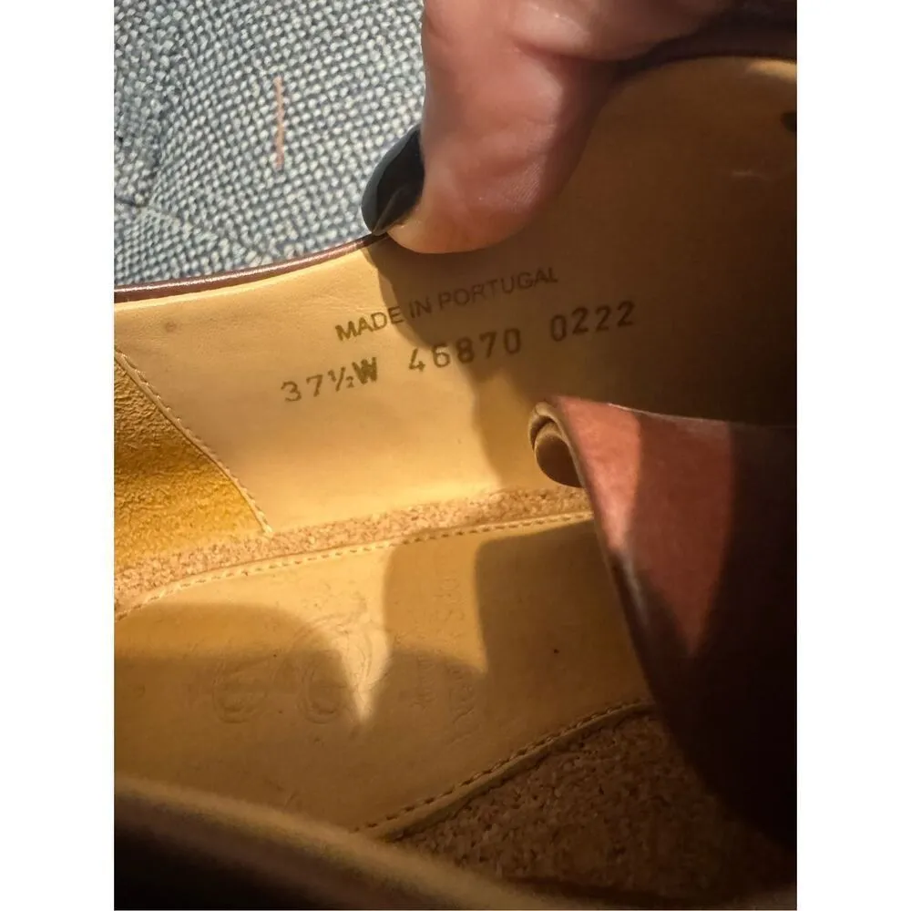 THE OFFICE OF ANGELA SCOTT Mr. Evans Walnut Leather Women's Wingtip Oxford 37.5W Brown Size 7.5 - Image 4