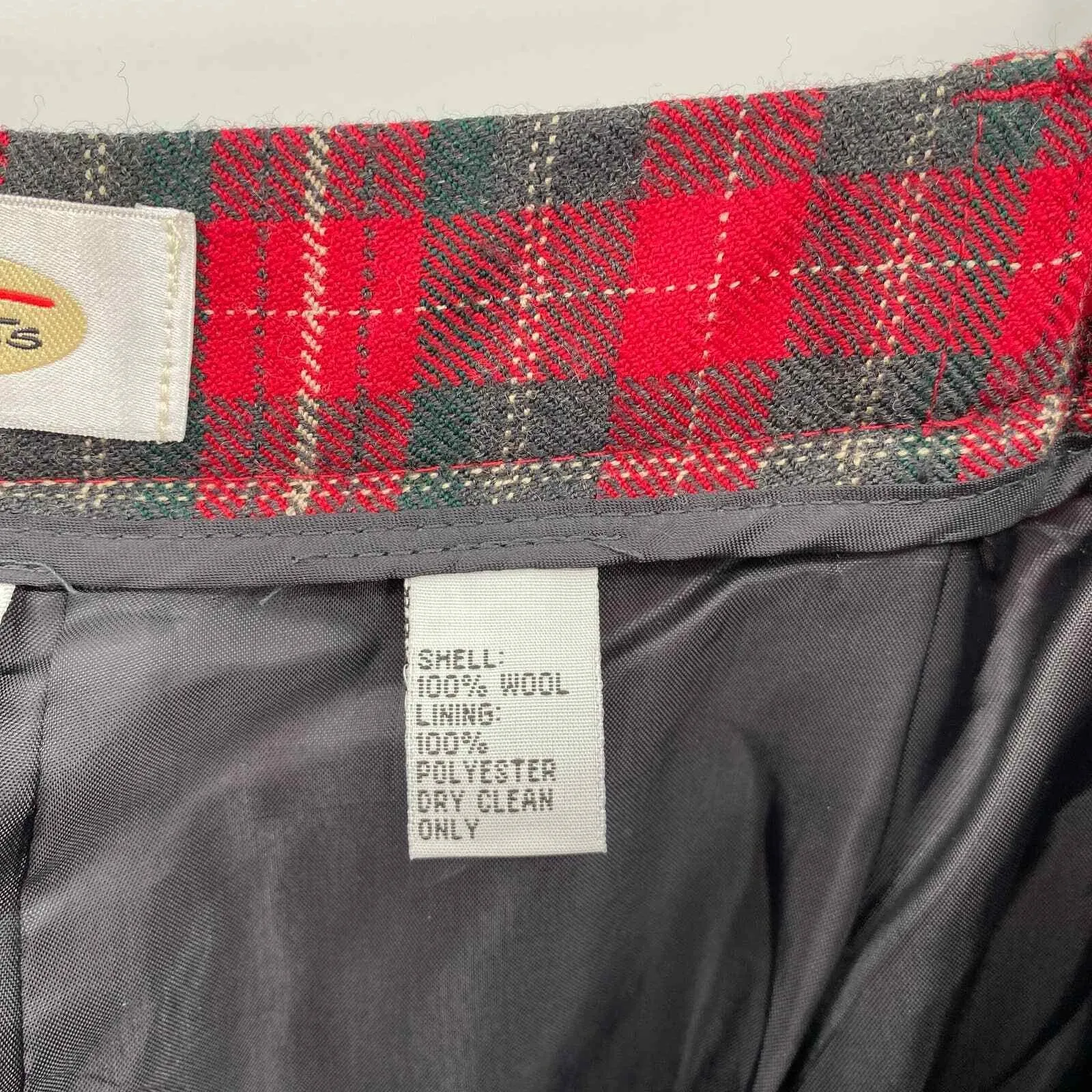 Vintage Talbots Trouser Pants Womens 12 Red Tartan Plaid‎ Wool Lined High Waist - Image 9