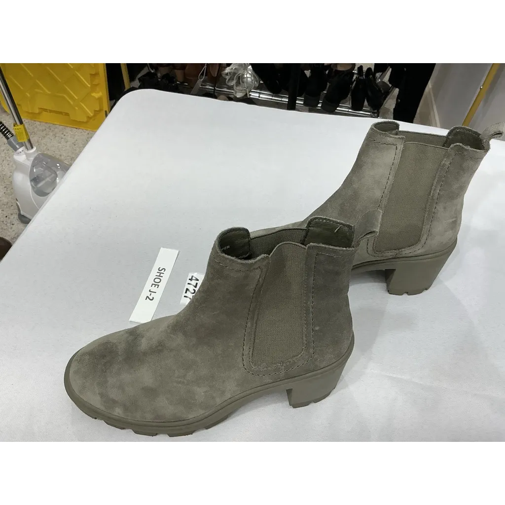 Womans Splendid Melisa Pull On Ankle Boots 6.5 M Gray Elastic Ankle Chunky Heel - Image 3