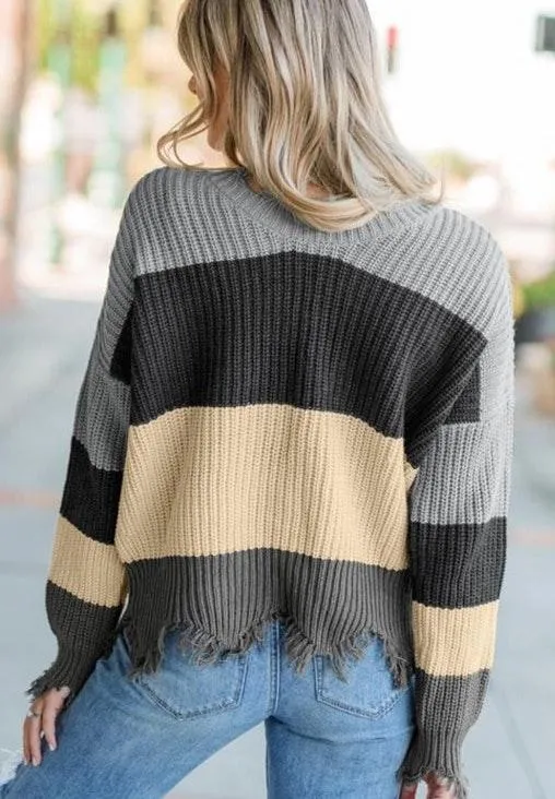 Striped Knit Sweater! Multiple Size M - Image 3