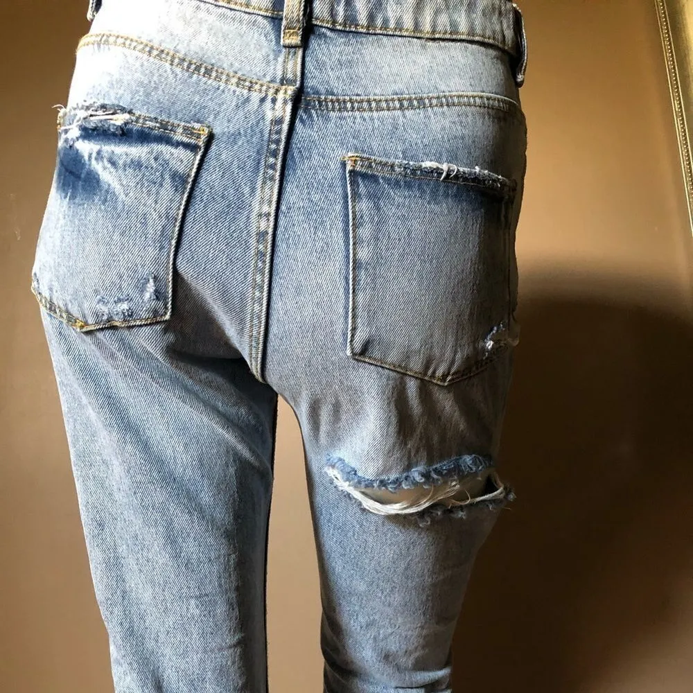 ZARA  TRF IXD Denim Distressed NWT - Image 6